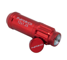 Load image into Gallery viewer, NRG 700 Series M12 X 1.25 Steel Lug Nut w/Dust Cap Cover Set 21 Pc w/Locks &amp; Lock Socket - Red - Black Ops Auto Works