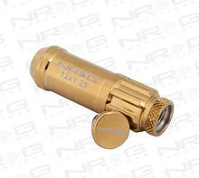 Load image into Gallery viewer, NRG 700 Series M12 X 1.25 Steel Lug Nut w/Dust Cap Cover Set 21 Pc w/Locks &amp; Socket - Chrome Gold - Black Ops Auto Works