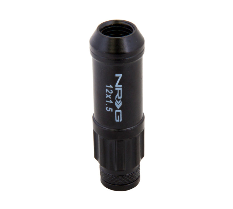 NRG 700 Series M12 X 1.5 Steel Lug Nut w/Dust Cap Cover Set 21 Pc w/Locks & Lock Socket - Black - Black Ops Auto Works
