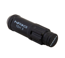 Load image into Gallery viewer, NRG 700 Series M12 X 1.5 Steel Lug Nut w/Dust Cap Cover Set 21 Pc w/Locks &amp; Lock Socket - Black - Black Ops Auto Works