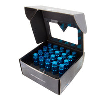 Load image into Gallery viewer, NRG 700 Series M12 X 1.5 Steel Lug Nut w/Dust Cap Cover Set 21 Pc w/Locks &amp; Lock Socket - Blue - Black Ops Auto Works