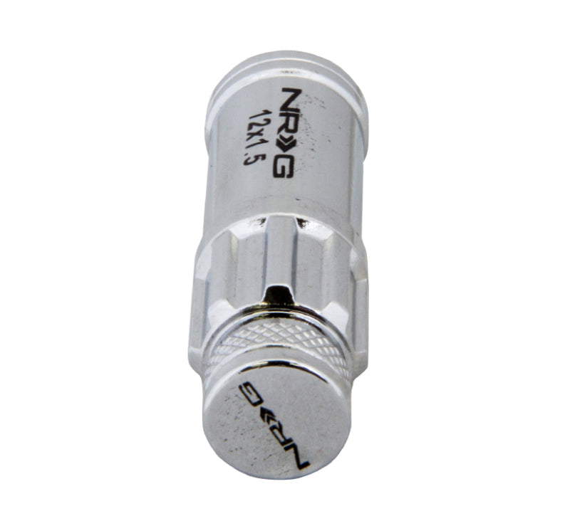 NRG 700 Series M12 X 1.5 Steel Lug Nut w/Dust Cap Cover Set 21 Pc w/Locks & Lock Socket - Silver - Black Ops Auto Works