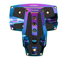 Load image into Gallery viewer, NRG Aluminum Sport Pedal A/T - Neochrome w/Black Rubber Inserts - Black Ops Auto Works