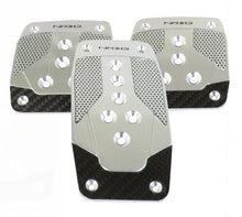 Load image into Gallery viewer, NRG Aluminum Sport Pedal M/T - Silver w/Black Carbon - Black Ops Auto Works