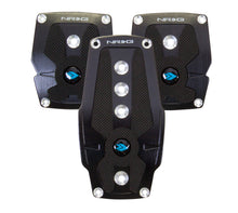 Load image into Gallery viewer, NRG Brushed Aluminum Sport Pedal M/T - Black w/Black Rubber Inserts - Black Ops Auto Works