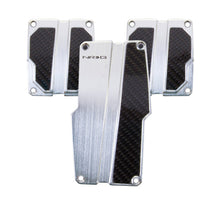 Load image into Gallery viewer, NRG Brushed Aluminum Sport Pedal M/T - Silver w/Black Carbon - Black Ops Auto Works