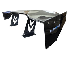 Load image into Gallery viewer, NRG Carbon Fiber Spoiler - Universal (59in.) NRG Logo Large End Plates - Black Ops Auto Works