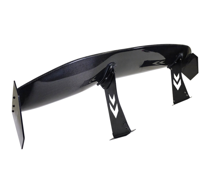NRG Carbon Fiber Spoiler - Universal (69in.) w/NRG Logo / Stand Cut Out / Large Side Plate - Black Ops Auto Works