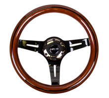 Load image into Gallery viewer, NRG Classic Wood Grain Steering Wheel (310mm) Dark Wood &amp; Black Line Inlay w/Blk Chrome 3-Spoke Ctr. - Black Ops Auto Works