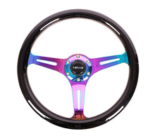 Load image into Gallery viewer, NRG Classic Wood Grain Steering Wheel (350mm) Black Paint Grip w/Neochrome 3-Spoke Center - Black Ops Auto Works