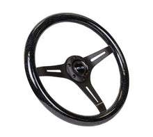 Load image into Gallery viewer, NRG Classic Wood Grain Steering Wheel (350mm) Black Sparkled Grip w/Black 3-Spoke Center - Black Ops Auto Works
