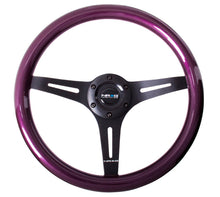 Load image into Gallery viewer, NRG Classic Wood Grain Steering Wheel (350mm) Purple Pearl/Flake Paint w/Black 3-Spoke Center - Black Ops Auto Works