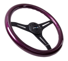 Load image into Gallery viewer, NRG Classic Wood Grain Steering Wheel (350mm) Purple Pearl/Flake Paint w/Black 3-Spoke Center - Black Ops Auto Works