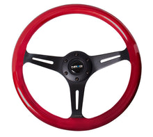 Load image into Gallery viewer, NRG Classic Wood Grain Steering Wheel (350mm) Red Pearl/Flake Paint w/Black 3-Spoke Center - Black Ops Auto Works