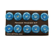 Load image into Gallery viewer, NRG NRG Fender Washer Kit w/Color Matched M6 Bolt Rivets For Plastic (Blue) - Set of 10