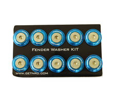 Load image into Gallery viewer, NRG Fender Washer Kit w/Rivets For Plastic (Blue) - Set of 10 - Black Ops Auto Works