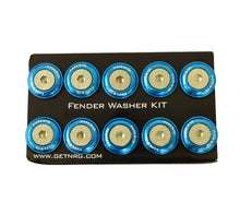 Load image into Gallery viewer, NRG Fender Washer Kit w/Rivets For Plastic (Blue) - Set of 10 - Black Ops Auto Works