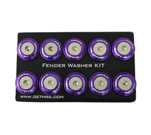Load image into Gallery viewer, NRG Fender Washer Kit w/Rivets For Plastic (Purple) - Set of 10 - Black Ops Auto Works