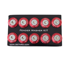 Load image into Gallery viewer, NRG Fender Washer Kit w/Rivets For Plastic (Red) - Set of 10 - Black Ops Auto Works