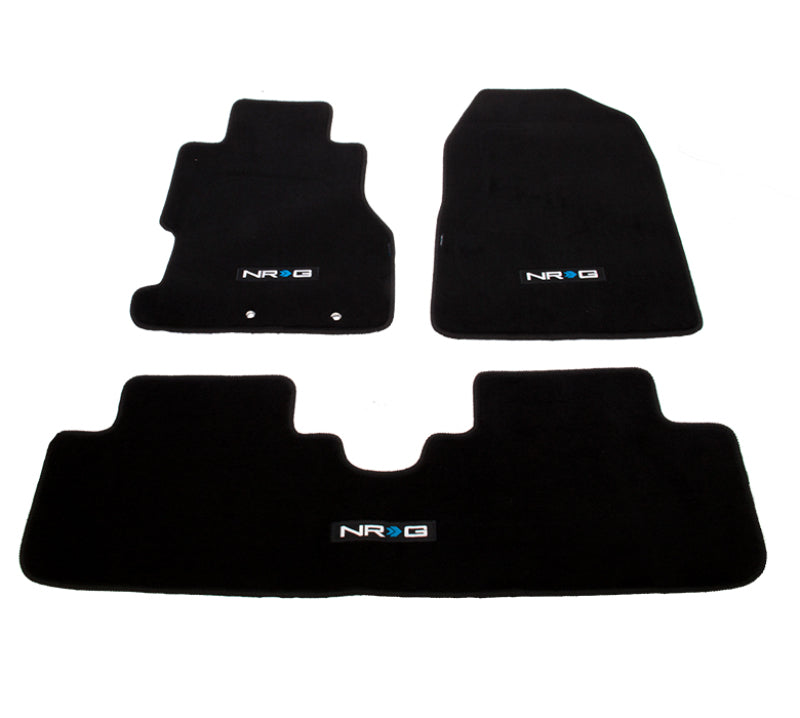 NRG Floor Mats - 02-03 Honda Civic Si 3DR Coupe (NRG Logo) - 3pc. - Black Ops Auto Works