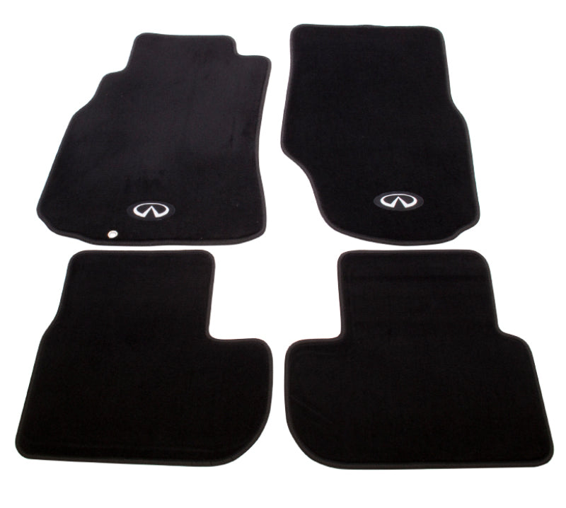 NRG Floor Mats - 03-06 G35 (Infiniti Emblem Logo) - 4pc. - Black Ops Auto Works