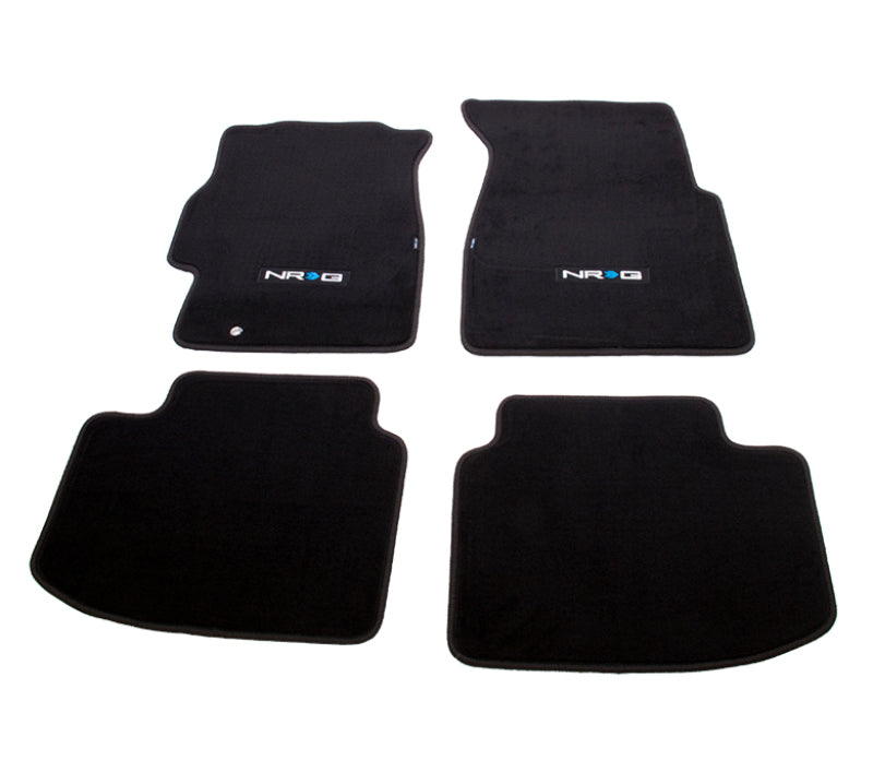 NRG Floor Mats - 96-00 Honda Civic 2DR & 3DR (EK9 Logo) - 4pc. - Black Ops Auto Works