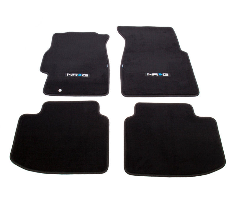 NRG Floor Mats - 96-00 Honda Civic 2DR &3DR (NRG Logo) - 4pc. - Black Ops Auto Works