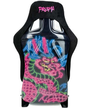 Load image into Gallery viewer, NRG FRP Bucket Seat (Large) Black Alcantara w/ Dragon Livery - NRG FRP-302BK-DRGN-N