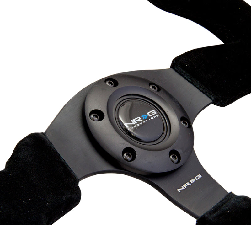 NRG Reinforced Steering Wheel (320mm) Suede w/Black Stitch - NRG RST-012S