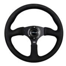 Load image into Gallery viewer, NRG Reinforced Steering Wheel (350mm / 2.5in. Deep)Blk Alcantara Comfort Grip w/4mm Matte Blk Spokes - NRG RST-023MB-SA