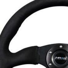Load image into Gallery viewer, NRG Reinforced Steering Wheel (350mm / 2.5in. Deep)Blk Alcantara Comfort Grip w/4mm Matte Blk Spokes - NRG RST-023MB-SA