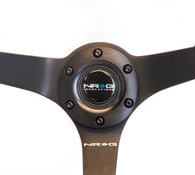 Load image into Gallery viewer, NRG Reinforced Steering Wheel (350mm / 3in. Deep) Blk Suede w/Blk BBall Stitch (Odi Bakchis Edition) - NRG RST-036MB-S
