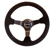 Load image into Gallery viewer, NRG Reinforced Steering Wheel (350mm / 3in. Deep) Blk Suede w/Blk BBall Stitch (Odi Bakchis Edition) - NRG RST-036MB-S