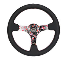 Load image into Gallery viewer, NRG Reinforced Steering Wheel (350mm/3in.) Hydro Dipped Sakura Floral w/ Pink Suede Black Stitch - NRG RST-036SAK-R