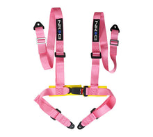 Load image into Gallery viewer, NRG NRGSBH-4PC-SPK 4 Point Seat Belt Harness / Buckle Lock- Pink image 1