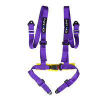 Load image into Gallery viewer, NRG NRGSBH-4PC-SPP 4 Point Seat Belt Harness / Buckle Lock- Purple image 1