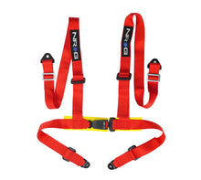 Load image into Gallery viewer, NRG NRGSBH-4PC-SRD 4 Point Seat Belt Harness / Buckle Lock- Red image 1