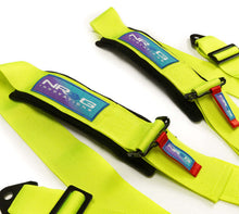 Load image into Gallery viewer, NRG SFI 16.1 5Pt 3 Inch Seat Belt Harness with Pads / Cam Lock - Neon Green - NRG SBH-B6PCNG