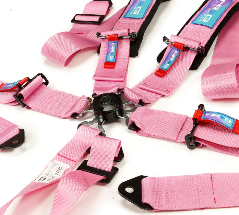 NRG NRGSBH-B6PCPK 5PT 3in. Seat Belt Harness / Cam Lock - Pink image 3