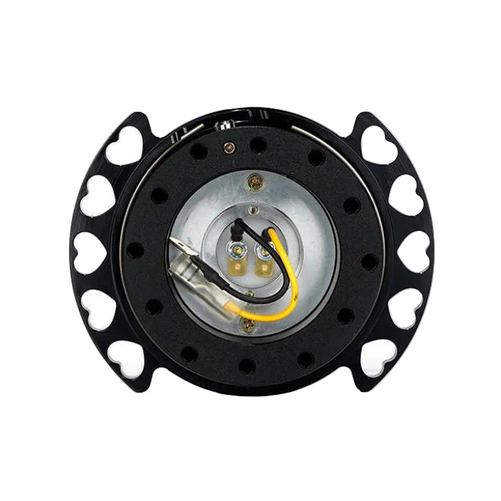 NRG NRGSRK-222BK-BK Quick Release Kit - Black Body/ Black Heart Cutout Ring image 3