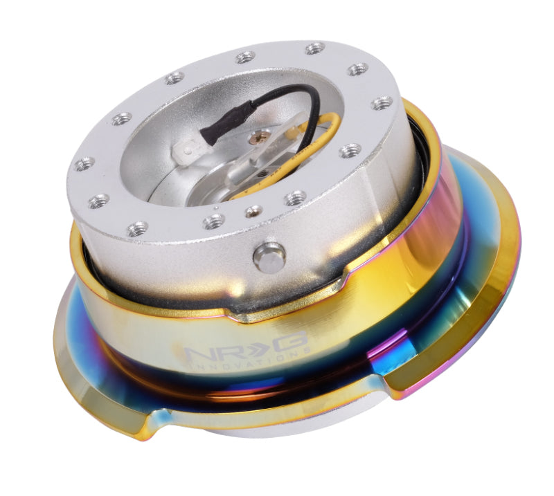NRG Quick Release Gen 2.8 - Silver Black Body / Neochrome Ring - NRG SRK-280SL-MC