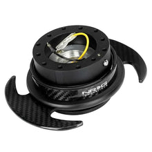 Load image into Gallery viewer, NRG NRGSRK-650CF-1 Quick Release Kit Gen 3.0 - Black Body / Carbon Fiber Ring w/ Carbon Fiber Handles image 1