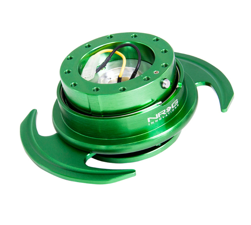 NRG Quick Release Kit Gen 3.0 - Green Body / Green Ring w/Handles - NRG SRK-650GN