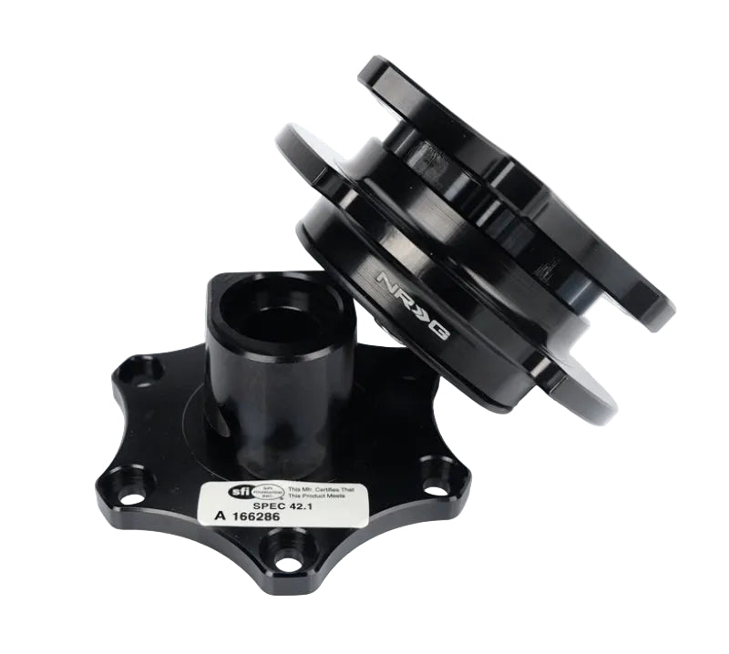 NRG Quick Release SFI SPEC 42.1 - Shiny Black Body / Shiny Black Ring - NRG SRK-R200BK-BK