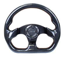 Load image into Gallery viewer, NRG Carbon Fiber Steering Wheel (320mm) Flat Bottom w/Shiny Black Carbon - NRG ST-009CF/BK