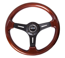 Load image into Gallery viewer, NRG Classic Wood Grain Steering Wheel (330mm) Wood Grain w/Matte Black 3-Spoke Center - NRG ST-015-1BK