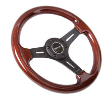 Load image into Gallery viewer, NRG Classic Wood Grain Steering Wheel (330mm) Wood Grain w/Matte Black 3-Spoke Center - NRG ST-015-1BK