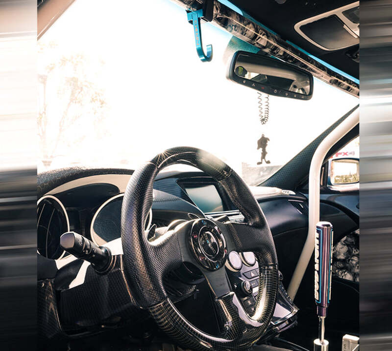 NRG Steering Wheel Hook CNC Aluminum w/ Laser Logo - Blue - NRG STR-100BL