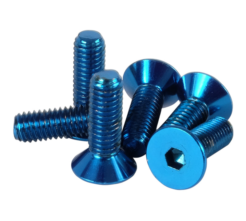 NRG Steering Wheel Screw Upgrade Kit (Conical) - Blue - NRG SWS-100BL