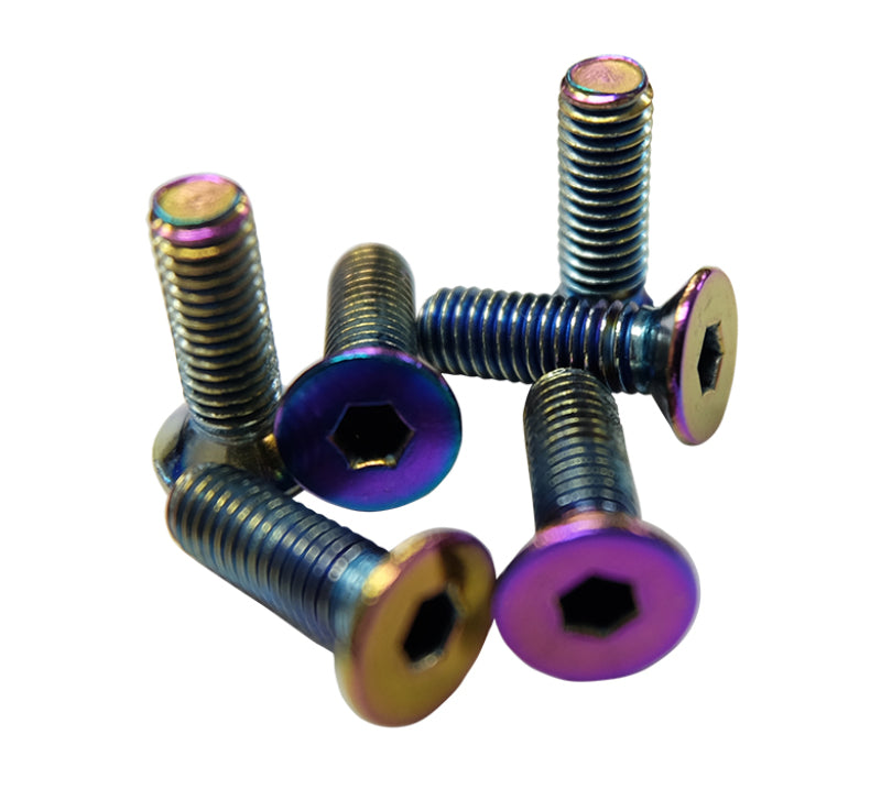 NRG Steering Wheel Screw Upgrade Kit (Conical) - Neochrome - NRG SWS-100MC